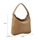 Skyle, Borsa Hobo da Donna in Vera Pelle, Designed in Italia, Sottile con Interno Spazioso