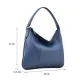 Skyle, Borsa Hobo da Donna in Vera Pelle, Designed in Italia, Sottile con Interno Spazioso