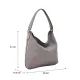 Skyle, Borsa Hobo da Donna in Vera Pelle, Designed in Italia, Sottile con Interno Spazioso