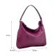 Skyle, Borsa Hobo da Donna in Vera Pelle, Designed in Italia, Sottile con Interno Spazioso